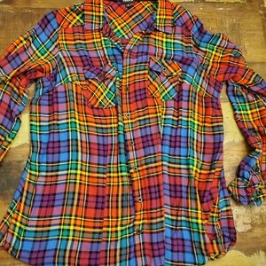 Torrid plaid button down